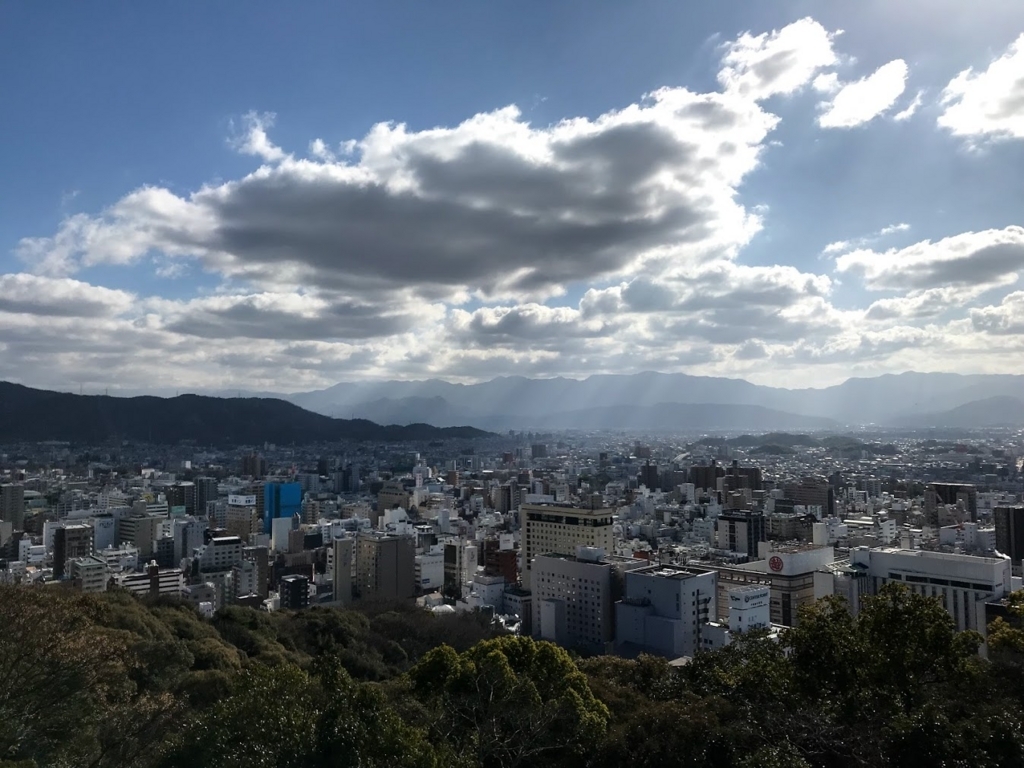松山城・本丸広場からの景色