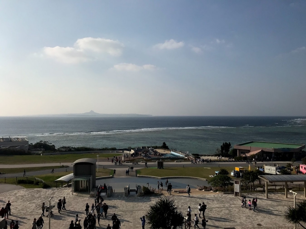 美ら海水族館の入り口からの風景