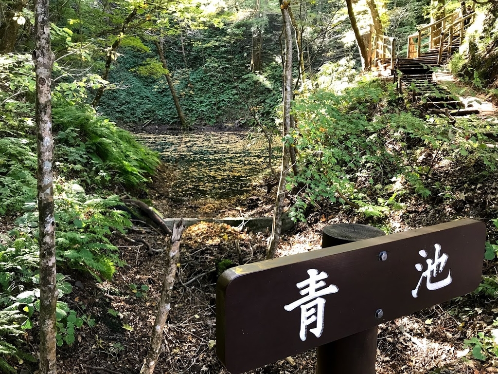 青池の看板