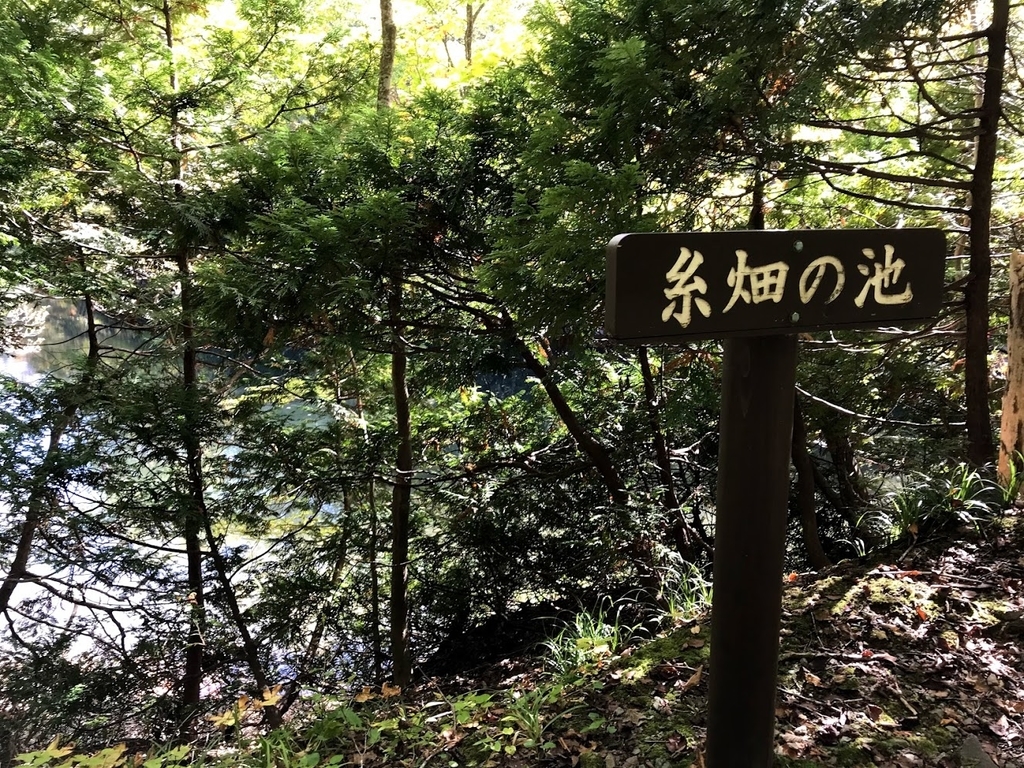 糸畑の池の看板