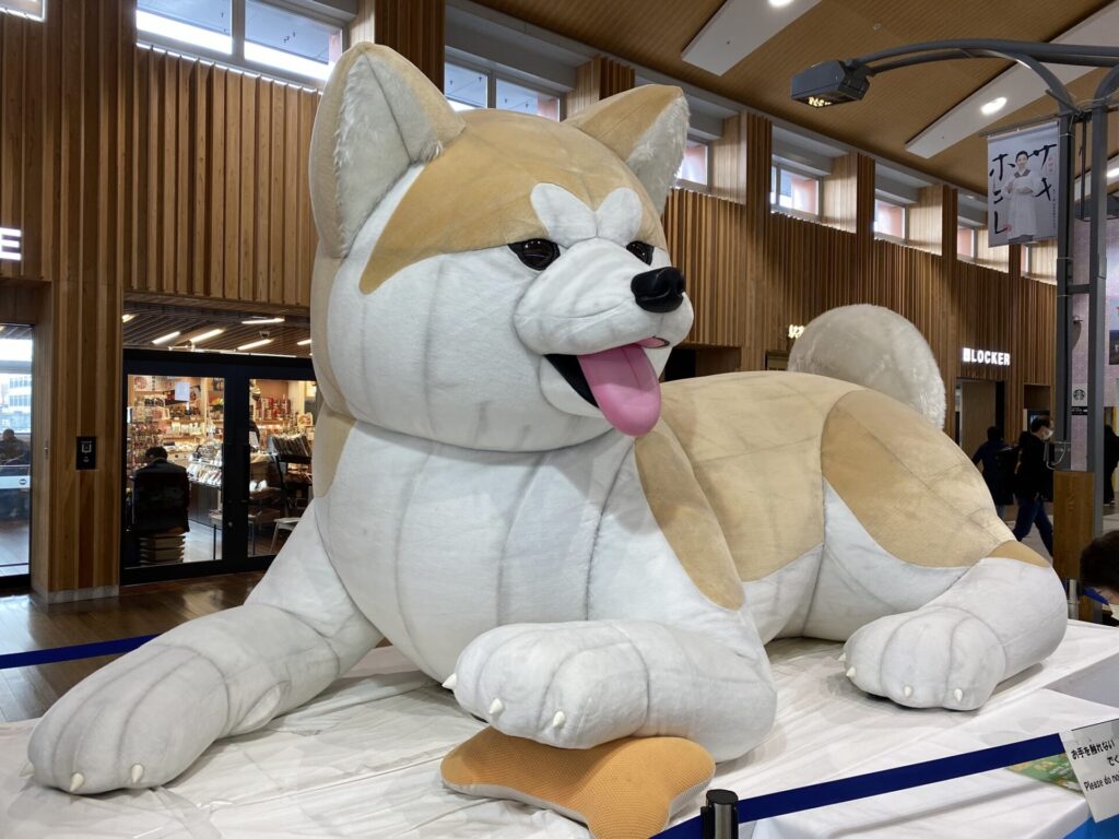 秋田駅　秋田犬