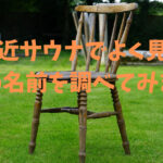 最近サウナでよく見るイスの名前を調べてみました